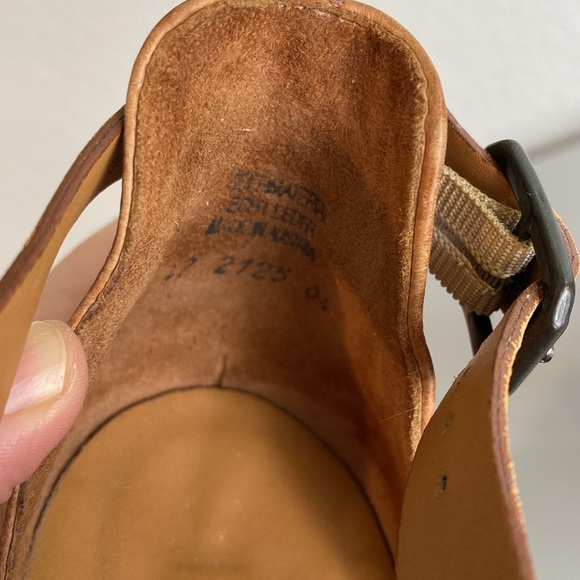 Paul Green Christy Caged Brown Leather Woven Sandle Size 7.5 USA 4.5 in Austria - Picture 7 of 8